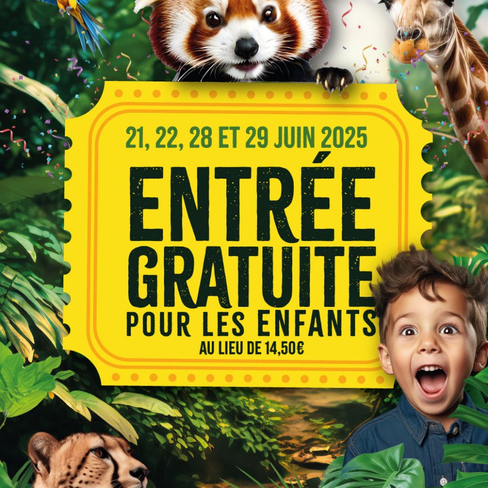 Vignette 🎉 Entrée gratuite pour les enfants au Zoo de Jurques les 28 et 29 juin 2025 !